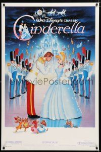 5z188 CINDERELLA 1sh R87 Walt Disney classic romantic cartoon, image of prince & mice!