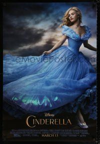 5z186 CINDERELLA advance DS 1sh '15 great image of Lilly James in the title role!