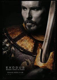 5z293 EXODUS: GODS & KINGS style B int'l teaser DS 1sh '14 close-up of Christian Bale as Moses!