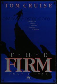 5z329 FIRM teaser DS 1sh '93 Tom Cruise on the run, Sydney Pollack directed, evil loves ambition!