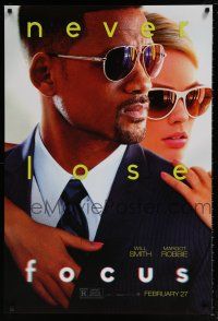 5z335 FOCUS teaser DS 1sh '15 cool close up of Will Smith and Margot Robbie in sunglasses!
