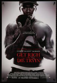 5z355 GET RICH OR DIE TRYIN' advance DS 1sh '06 tattooed Curtis 50 Cent Jackson holding baby!
