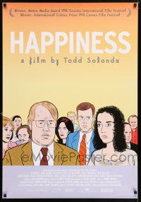 5z387 HAPPINESS 1sh '98 Todd Solondz black comedy, art of Philip Seymour Hoffman!