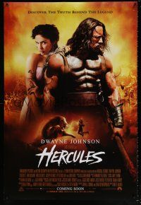 5z398 HERCULES int'l advance DS 1sh '14 cool image of Dwayne Johnson in the title role!