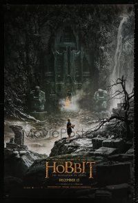 5z408 HOBBIT: THE DESOLATION OF SMAUG teaser DS 1sh '13 cool image of Bilbo outside Erebor!