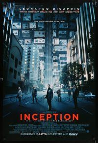 5z453 INCEPTION advance DS 1sh '10 Christopher Nolan, Leonardo DiCaprio, Gordon-Levitt!