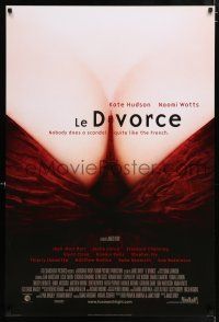 5z521 LE DIVORCE style A int'l DS 1sh '03 Hudson & Naomi Watts, clever sexy Eiffel Tower design!