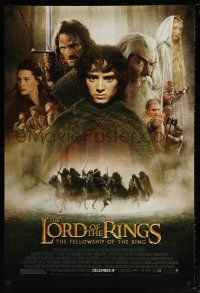 5z537 LORD OF THE RINGS: THE FELLOWSHIP OF THE RING advance 1sh '01 Tolkien, montage of top cast!