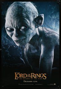 5z541 LORD OF THE RINGS: THE RETURN OF THE KING teaser DS 1sh '03 Andy Serkis as Gollum!