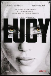 5z549 LUCY teaser DS 1sh '14 cool image of Scarlett Johansson in the title role!