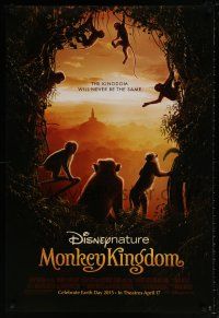 5z608 MONKEY KINGDOM advance DS 1sh '15 Walt Disney, cool image of the apes overlooking jungle!