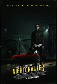 5z641 NIGHTCRAWLER advance DS 1sh '14 cool image of Jake Gyllenhaal with camera and sports car!