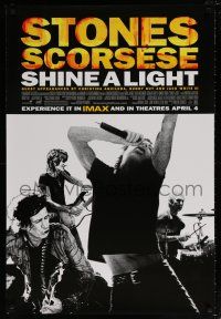 5z727 SHINE A LIGHT advance DS 1sh '08 Martin Scorcese's Rolling Stones documentary, concert image!