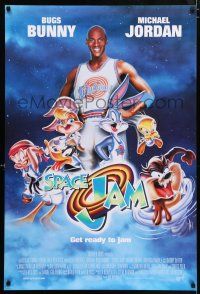 5z740 SPACE JAM int'l 1sh '96 cool image of Michael Jordan and cast!