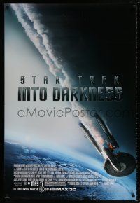 5z753 STAR TREK INTO DARKNESS advance DS 1sh '13 Peter Weller, cool image of crashing starship!