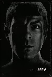 5z747 STAR TREK teaser 1sh '09 cool image of Zachary Quinto as Spock!