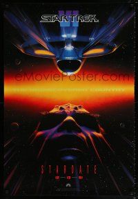 5z758 STAR TREK VI teaser 1sh '91 William Shatner, Leonard Nimoy, art by John Alvin!