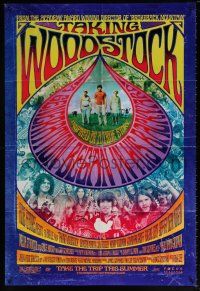 5z778 TAKING WOODSTOCK advance DS 1sh '09 Ang Lee, cool psychedelic design & art!