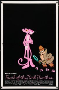 5z801 TRAIL OF THE PINK PANTHER advance 1sh '82 Peter Sellers, Blake Edwards, cool cartoon art!