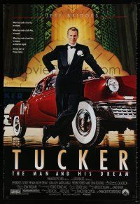 5z805 TUCKER: THE MAN & HIS DREAM 1sh '88 Francis Ford Coppola, Jeff Bridges in tux w/car!