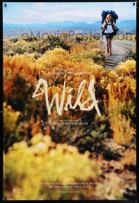 5z840 WILD teaser DS 1sh '14 cool image of Reese Witherspoon hiking on desolate road!