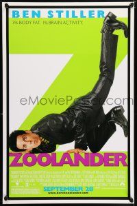 5z850 ZOOLANDER advance 1sh '01 Ben Stiller, 3 percent body fat, 1 percent brain activity!