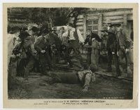 6a049 ABRAHAM LINCOLN 8x10.25 still '30 D.W. Griffith, Walter Huston as Abe surrounded by men!