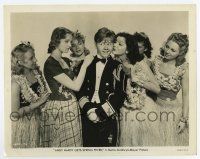 6a070 ANDY HARDY GETS SPRING FEVER 8x10.25 still '39 pretty girls lining up to kiss Mickey Rooney!