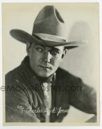 6a165 BUCK JONES 8x10 still '30s head & shoulders portrait of the great cowboy star by Evans!