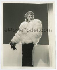 6a201 CLAIRE TREVOR 8x10 still '39 in white fox evening wrap by Ray Jones in I Stole a Million!