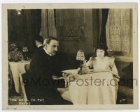 6a243 DEVIL TO PAY deluxe 8x10 still '20 Fritzi Brunette at fancy restaurant with much older man!