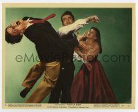 6a009 EAST OF EDEN color 8x10 still #8 '55 James Dean punches Richard Davalos, Julie Harris!