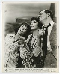 6a389 GYPSY 8x10 still '62 great close up of Natalie Wood, Rosalind Russell & Karl Malden!