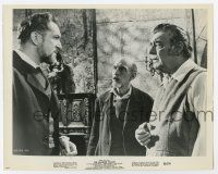 6a398 HAUNTED PALACE 8x10 still '63 great close up of Vincent Price staring at Lon Chaney Jr.!