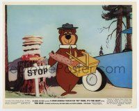 6a023 HEY THERE IT'S YOGI BEAR color #7 8x10 still '64 great cartoon image of Yogi with picnic baske