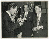 6a423 HOUND OF THE BASKERVILLES candid 8x10 still '59 Peter Cushing, Christopher Lee & producer!