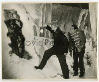 6a425 HOUSE OF FRANKENSTEIN 8x9.75 still '44 Boris Karloff & J. Carroll Naish find monster in ice!