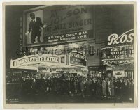 6a463 JAZZ SINGER candid 8x10 still '27 theater front showing the movie Al Jolson in blackface!