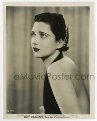 6a497 KAY FRANCIS 8x10.25 still '37 cool semi-profile portrait in backless dress from First Lady!