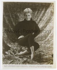 6a501 KIM NOVAK 8x10.25 still '58 seated smiling portrait by leopardskin from Bell, Book & Candle!