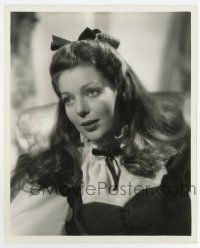 6a539 LORETTA YOUNG 8.25x10 still '39 w/ bow in her hair from The Story of Alexander Graham Bell!