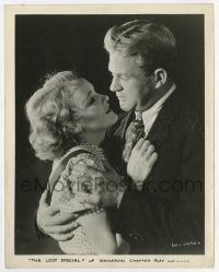 6a541 LOST SPECIAL 8x10.25 still '32 c/u of famous football star Ernie Nevers & Cecilia Parker!