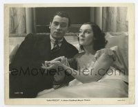 6a557 MAN-PROOF 8x10.25 still '38 Walter Pidgeon checks Rosalind Russell's vital signs in bed!