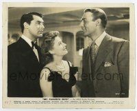 6a595 MY FAVORITE WIFE 8x10.25 still '40 Irene Dunne between Cary Grant & Randolph Scott!