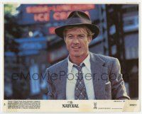 6a029 NATURAL 8x10 mini LC #3 '84 great close up of Robert Redford, Barry Levinson, baseball!