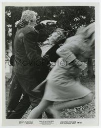 6a615 NIGHT OF THE LIVING DEAD 8x10.25 still '68 O'Dea runs from man fighting with zombie!