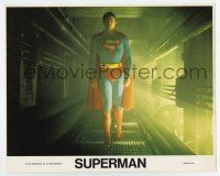 6a040 SUPERMAN color 8x10 still '78 c/u of Christopher Reeve in costume approaching camera!