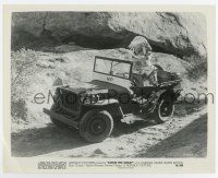 6a814 TOBOR THE GREAT 8x10.25 still '54 great image of man-made funky robot riding in jeep!