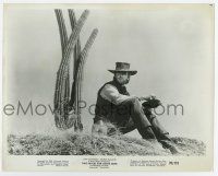 6a826 TWO MULES FOR SISTER SARA 8x10.25 still '70 great image of Clint Eastwood eating by cactus!