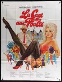 6b726 BEST LITTLE WHOREHOUSE IN TEXAS French 1p '82 Landi art of Burt Reynolds & sexy Dolly Parton!